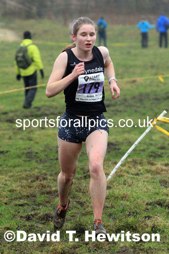 Womens under-17s and under-20s 2022 North Eastern Harrier League, Thornley Farm, Peterlee, County Durham. Photo: David T. Hewitson/Sports for All Pics